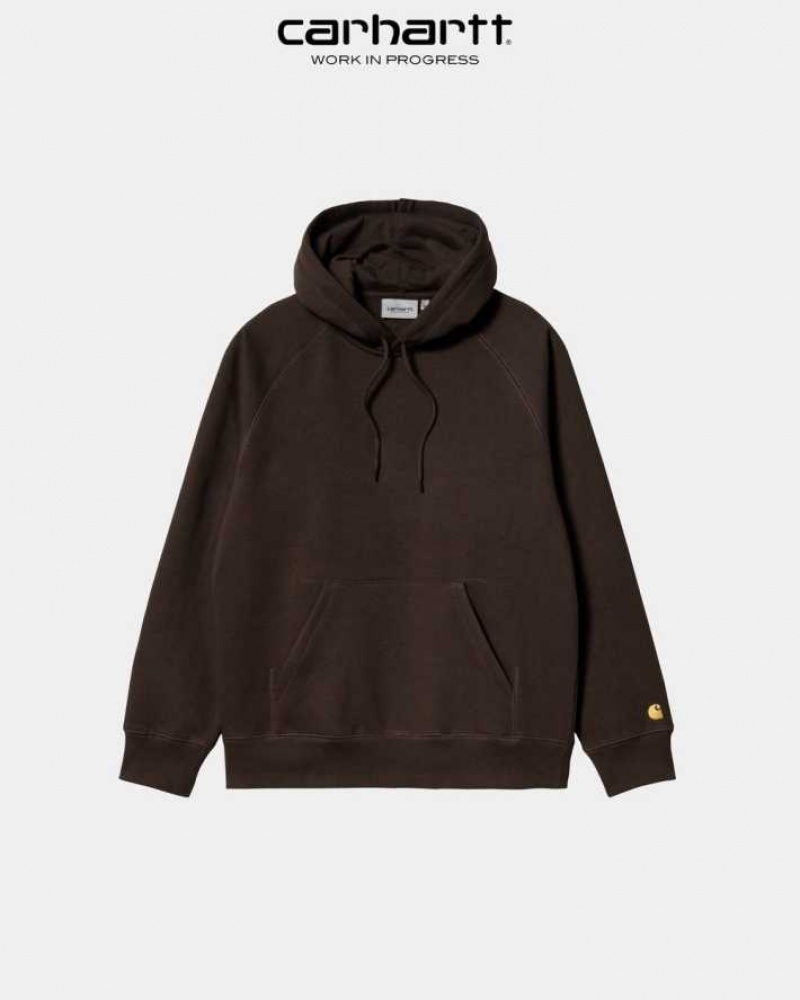 Noir Carhartt Wip Encapuchonné Chase Sweatshirt - Danmark MTT-4496698