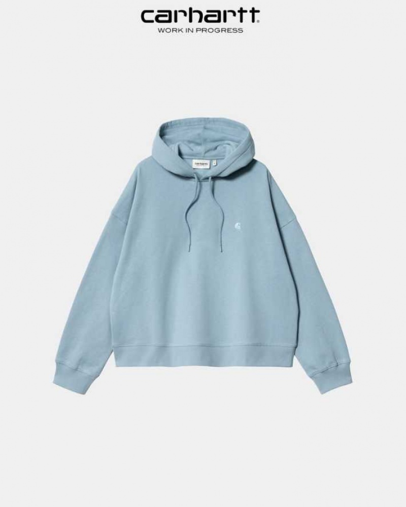 Misty Sky Carhartt Wip Encapuchonné Chester Sweatshirt Misty - Danmark SGM-0475074