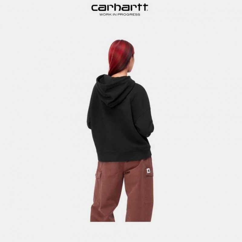 Noir Carhartt Wip Encapuchonné Chester Sweatshirt - Danmark VDM-5460028