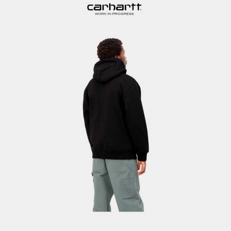 Noir Carhartt Wip Encapuchonné Duck Pond Sweatshirt - Danmark YFI-2782945