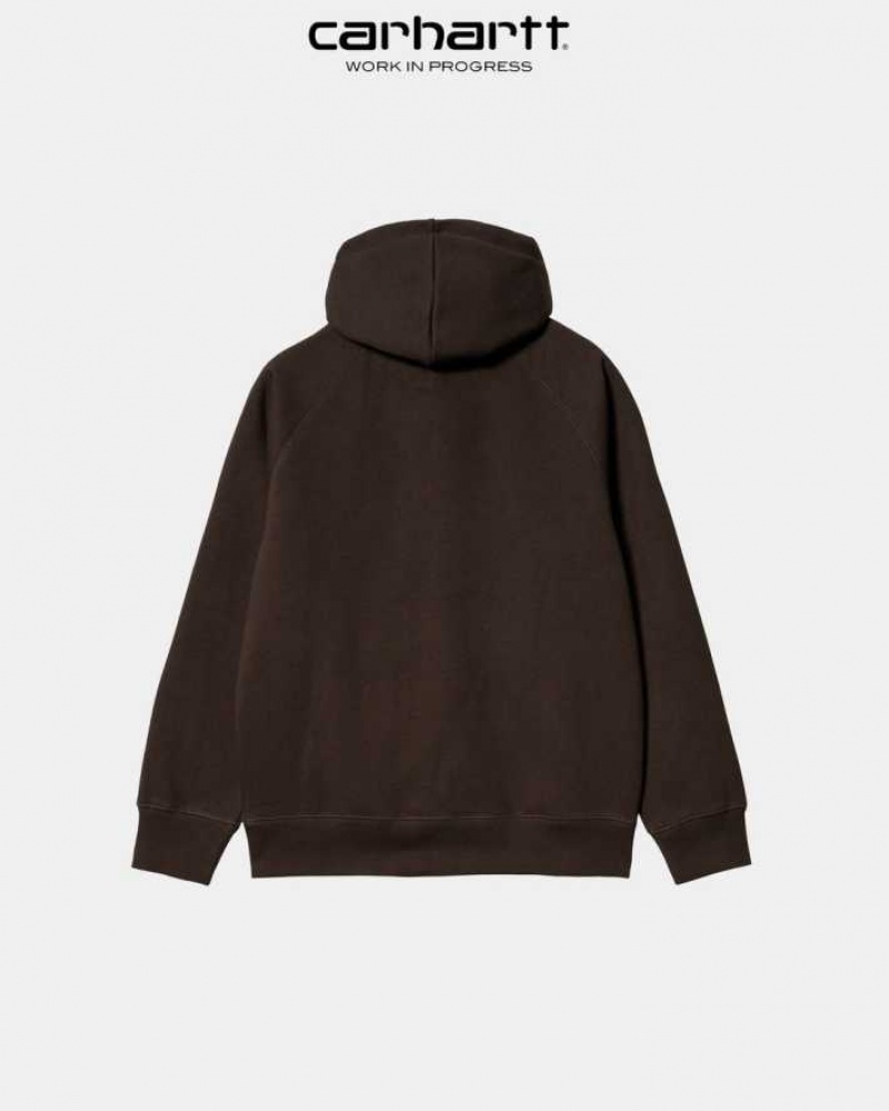 Noir Carhartt Wip Encapuchonné Chase Sweatshirt - Danmark MTT-4496698