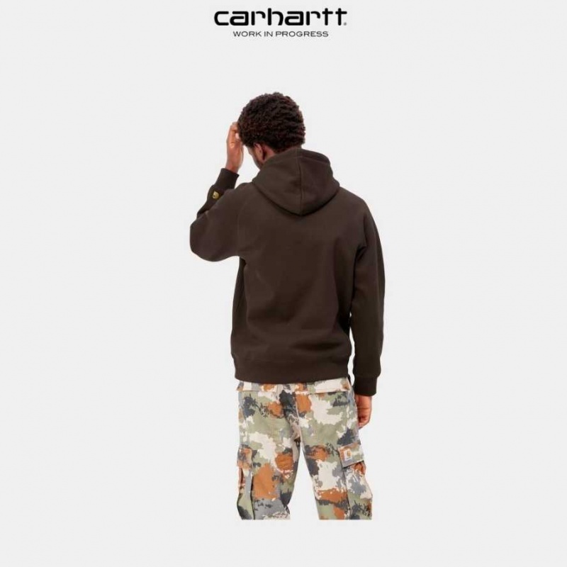 Noir Carhartt Wip Encapuchonné Chase Sweatshirt - Danmark MTT-4496698