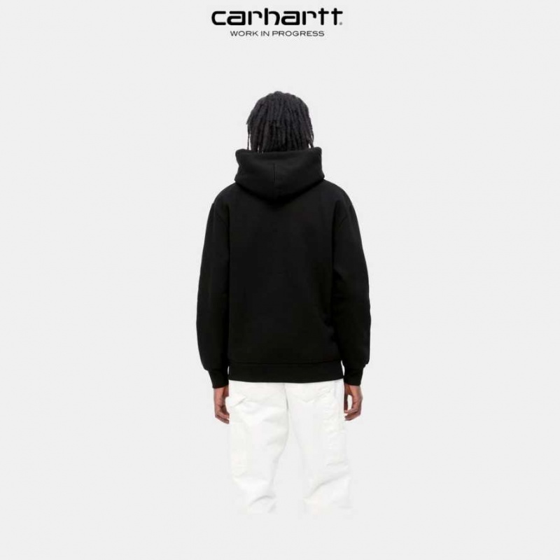 Noir Carhartt Wip Encapuchonné Happy Script Sweatshirt - Danmark HWL-2151554