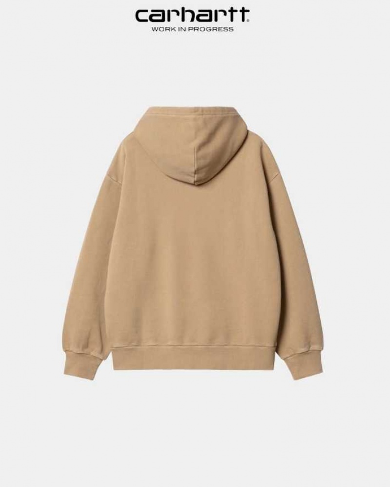 Marron Carhartt Wip Encapuchonné Nelson Sweatshirt - Danmark GOS-6392375