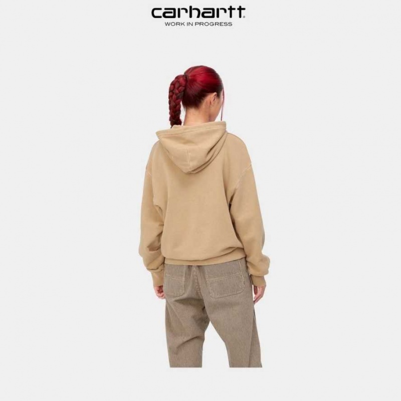 Marron Carhartt Wip Encapuchonné Nelson Sweatshirt - Danmark GOS-6392375