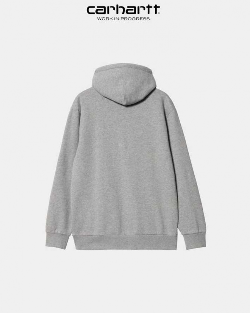 Grise Carhartt Wip Encapuchonné Scrawl Sweatshirt - Danmark VWY-8893795