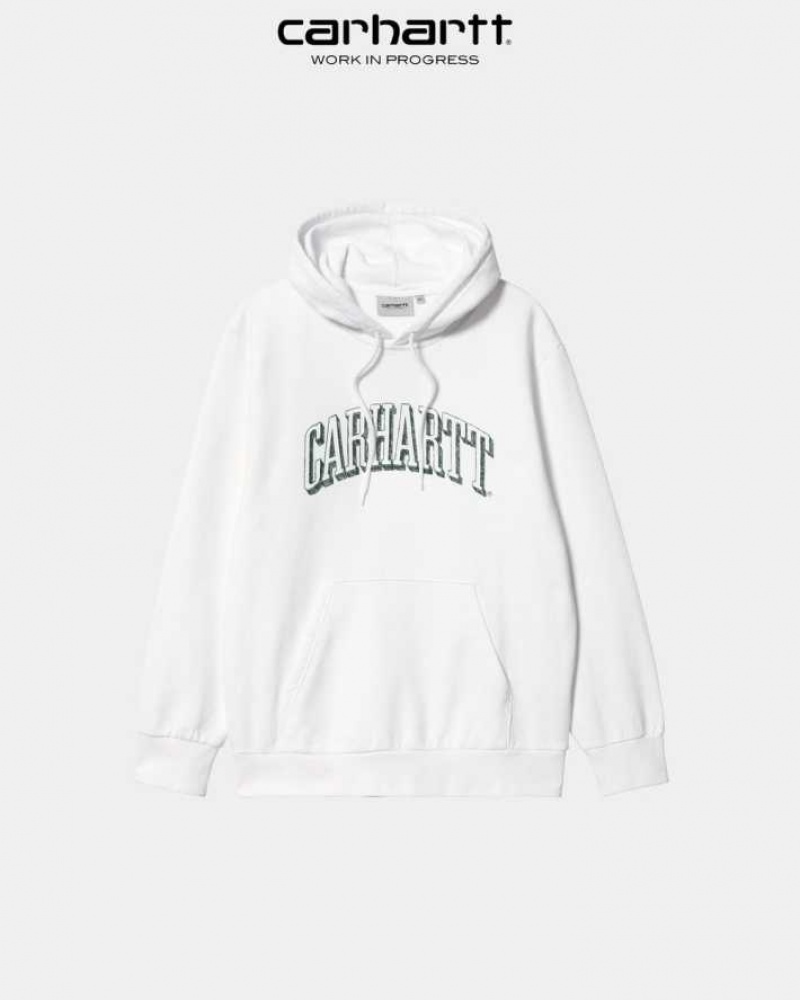 Blanche Carhartt Wip Encapuchonné Scrawl Sweatshirt - Danmark HKG-8866312