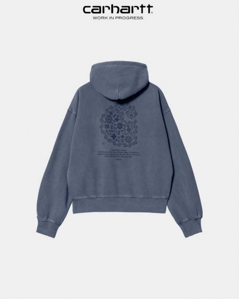 Bleu Carhartt Wip Encapuchonné Verse C Sweatshirt - Danmark YMH-0011460