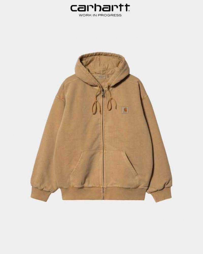 Marron Carhartt Wip Encapuchonné Vista Jacket - Danmark DBF-9370584