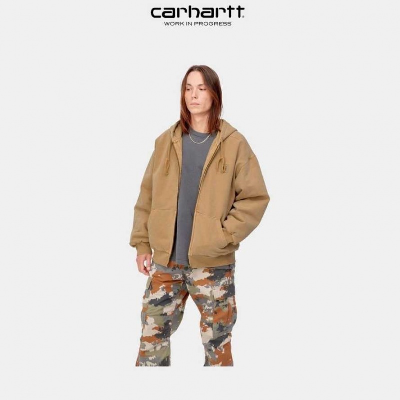 Marron Carhartt Wip Encapuchonné Vista Jacket - Danmark DBF-9370584