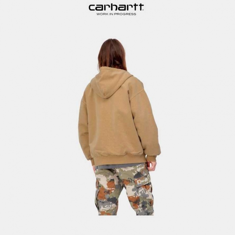 Marron Carhartt Wip Encapuchonné Vista Jacket - Danmark DBF-9370584