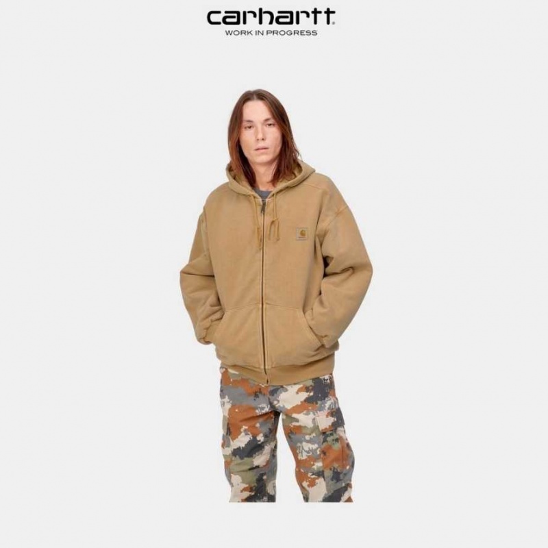 Marron Carhartt Wip Encapuchonné Vista Jacket - Danmark DBF-9370584