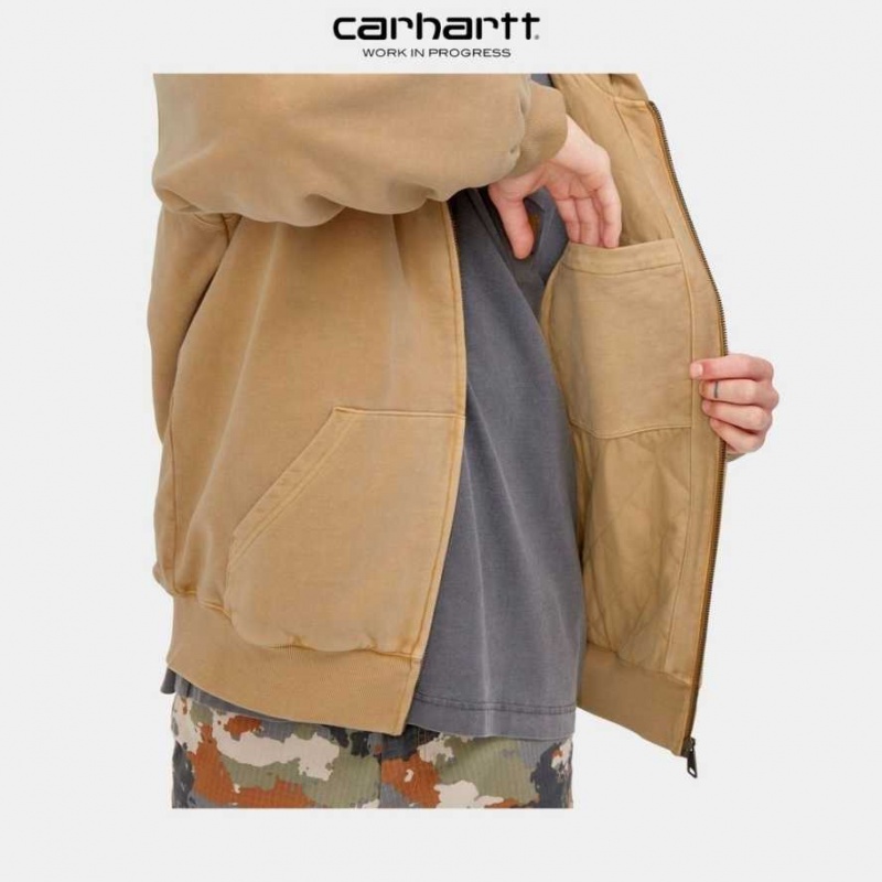 Marron Carhartt Wip Encapuchonné Vista Jacket - Danmark DBF-9370584