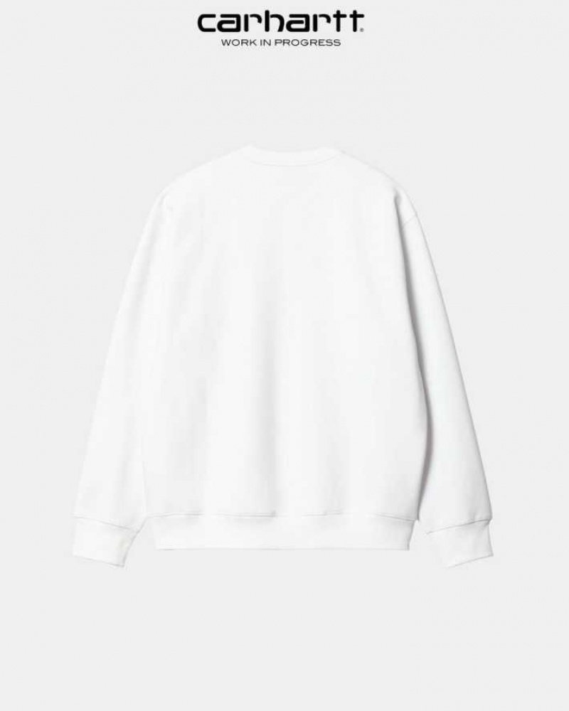 Blanche Carhartt Wip Lucky Painter Sweatshirt - Danmark OQI-1247798