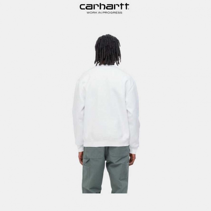 Blanche Carhartt Wip Lucky Painter Sweatshirt - Danmark OQI-1247798