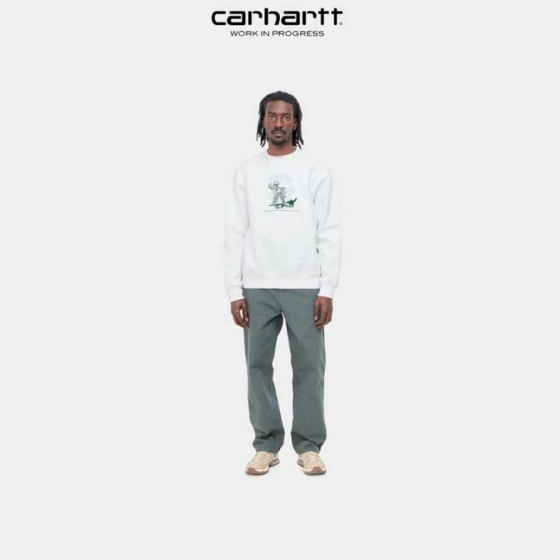 Blanche Carhartt Wip Lucky Painter Sweatshirt - Danmark OQI-1247798