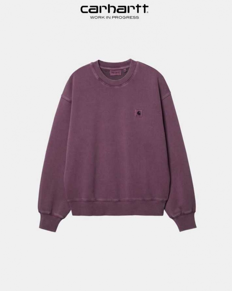 Noir Carhartt Wip Nelson Sweatshirt - Danmark ERZ-4687245