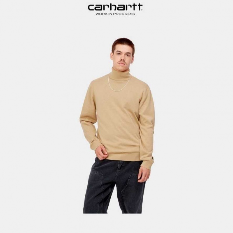 Marron Carhartt Wip Madison Turtleneck Pull - Danmark CPJ-1223536