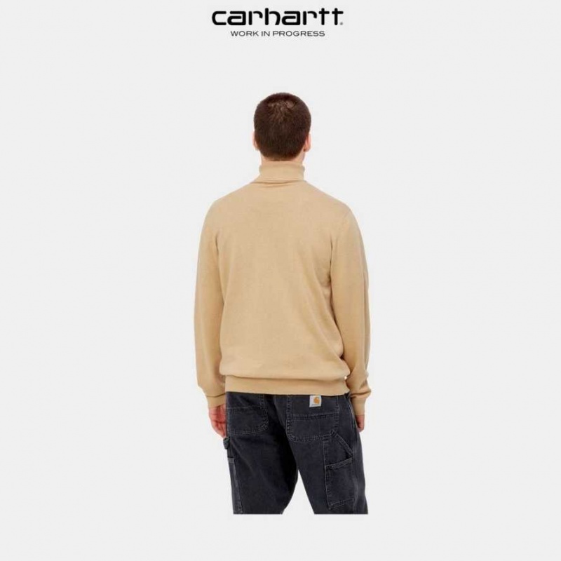 Marron Carhartt Wip Madison Turtleneck Pull - Danmark CPJ-1223536