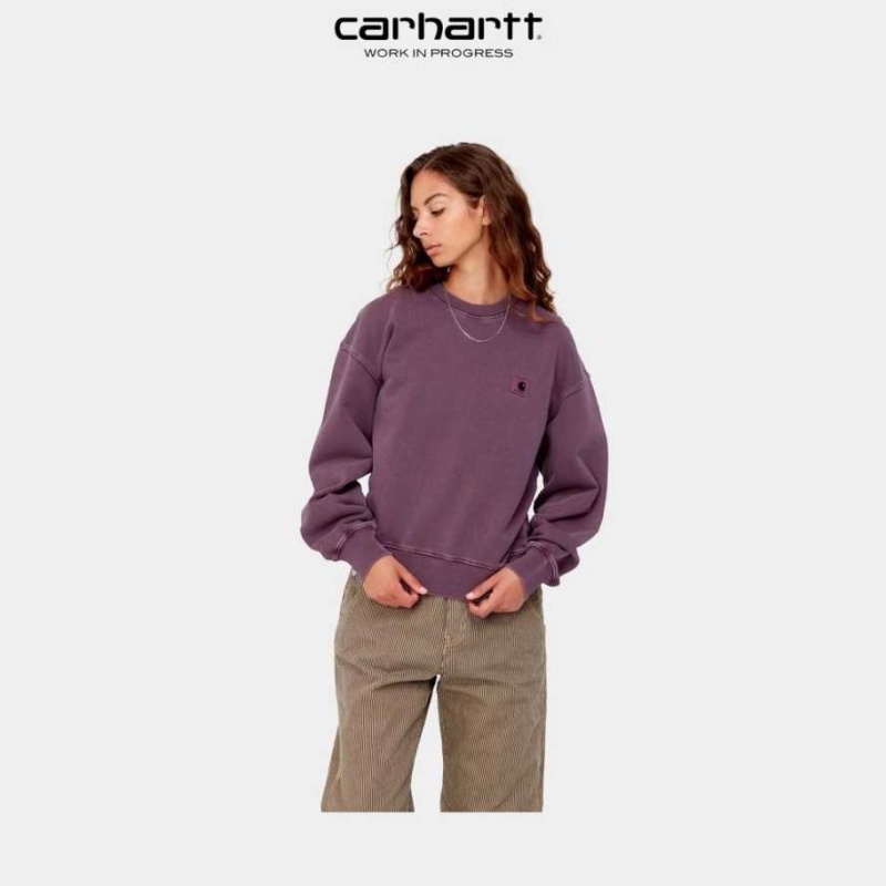 Noir Carhartt Wip Nelson Sweatshirt - Danmark ERZ-4687245