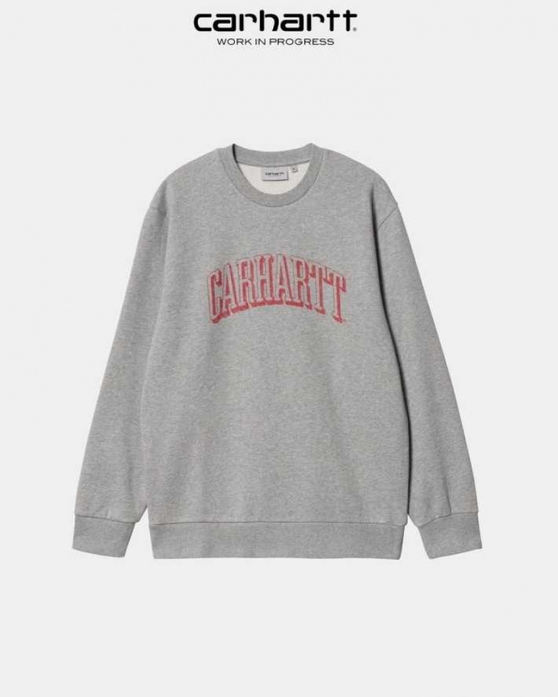 Grise Carhartt Wip Scrawl Sweatshirt - Danmark NWP-0918509