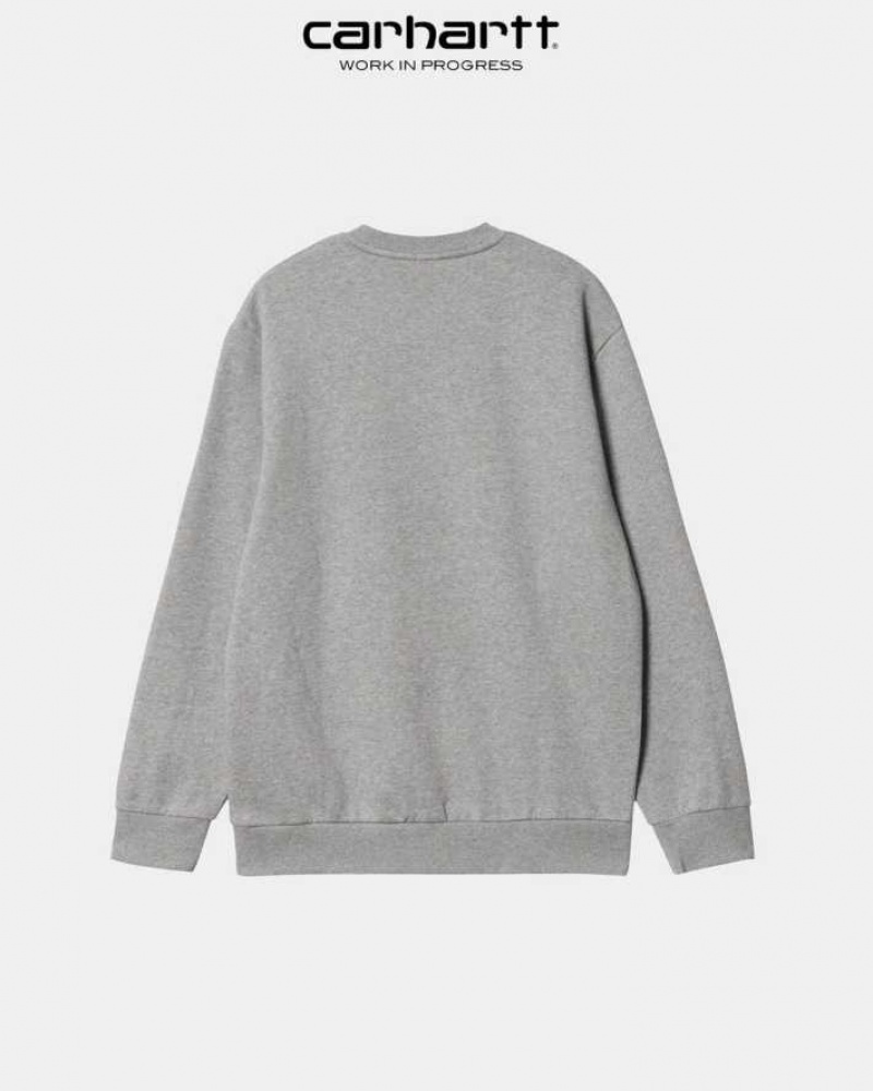 Grise Carhartt Wip Scrawl Sweatshirt - Danmark NWP-0918509