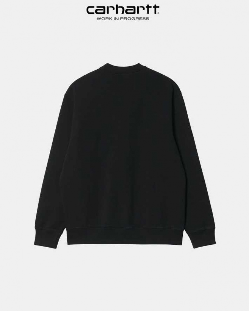 Noir Carhartt Wip Pocket Sweatshirt - Danmark EBR-3155351