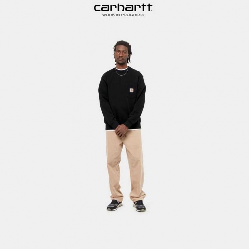 Noir Carhartt Wip Pocket Sweatshirt - Danmark EBR-3155351