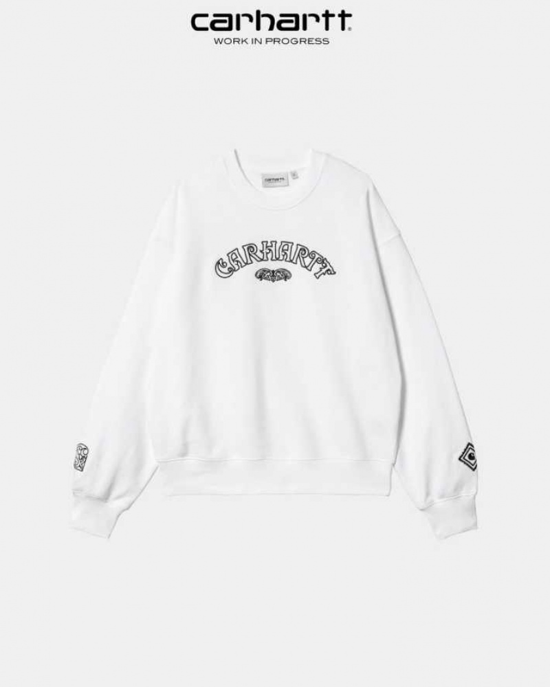 Blanche Carhartt Wip Verse Script Sweatshirt - Danmark GFS-8732054