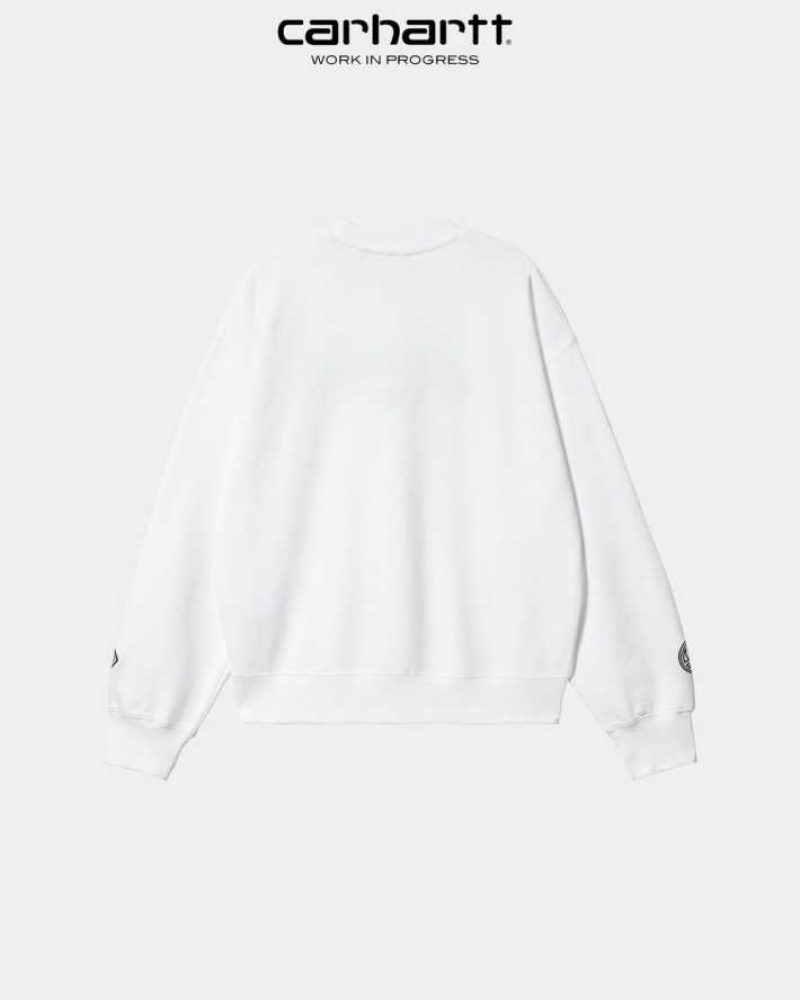 Blanche Carhartt Wip Verse Script Sweatshirt - Danmark GFS-8732054