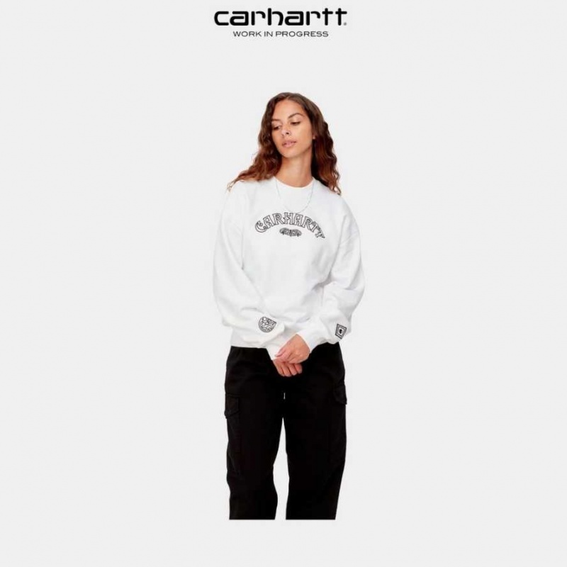 Blanche Carhartt Wip Verse Script Sweatshirt - Danmark GFS-8732054