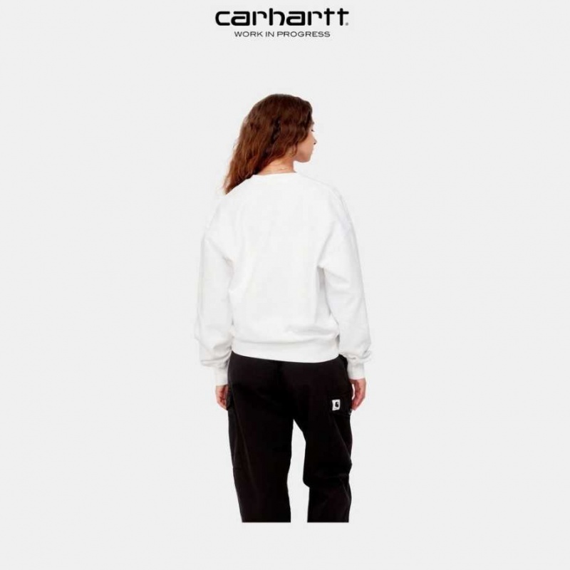 Blanche Carhartt Wip Verse Script Sweatshirt - Danmark GFS-8732054