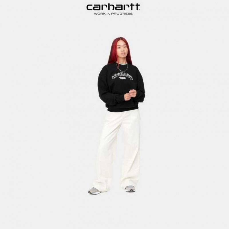 Noir Carhartt Wip Verse Script Sweatshirt - Danmark YII-5857570