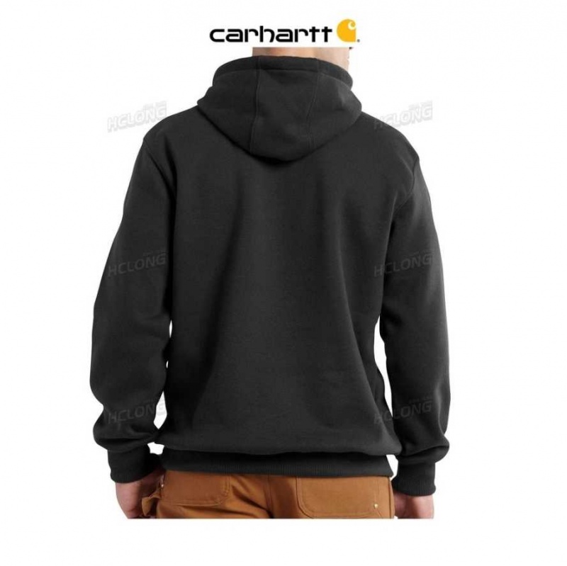 Noir Carhartt Rain Defender Loose Fit Heavyweight Sweatshirt - Danmark QWQ-8930513