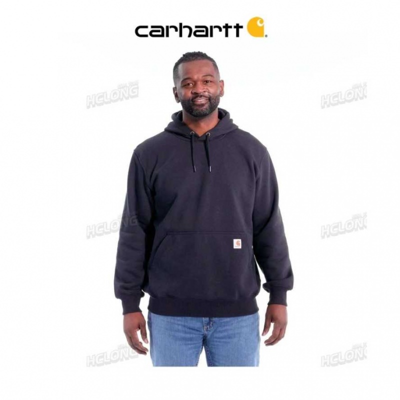 Carbon Heather Carhartt Rain Defender Loose Fit Heavyweight Sweatshirt Carbon - Danmark BPA-8043040