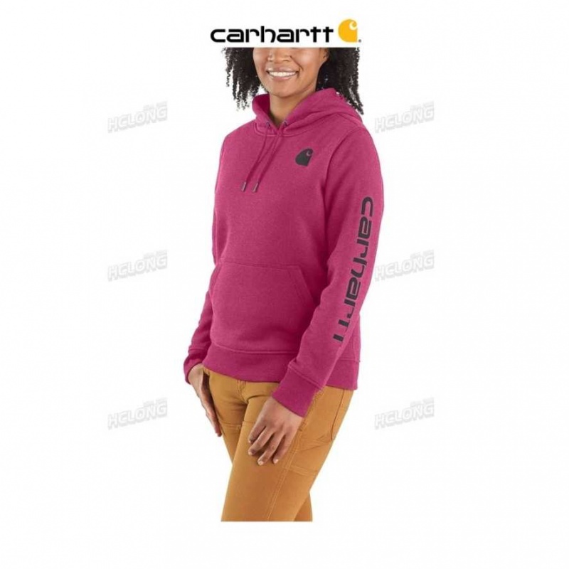 Rouge Carhartt Relaxed Fit Midweight Logo Sleeve Graphique Sweatshirt - Danmark AQP-7247403