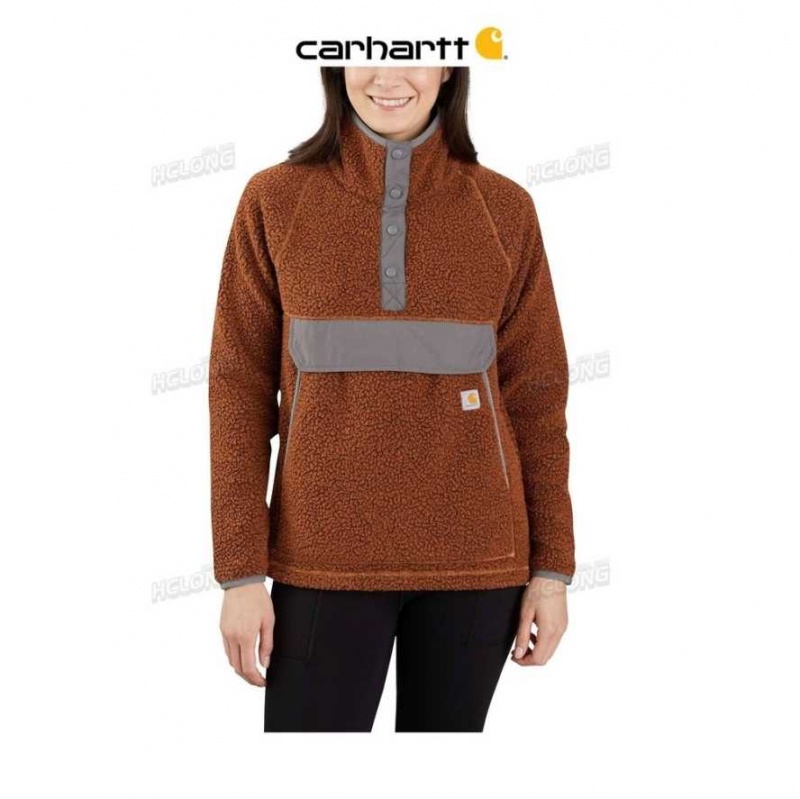 Noir Carhartt Relaxed Fit Fleece Pullover - 2 Warmer Rating - Danmark VIL-6875722