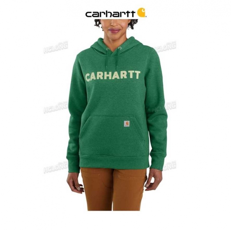 North Woods Heather Carhartt Relaxed Fit Midweight Logo Graphique Sweatshirt North Woods - Danmark WBD-1223882