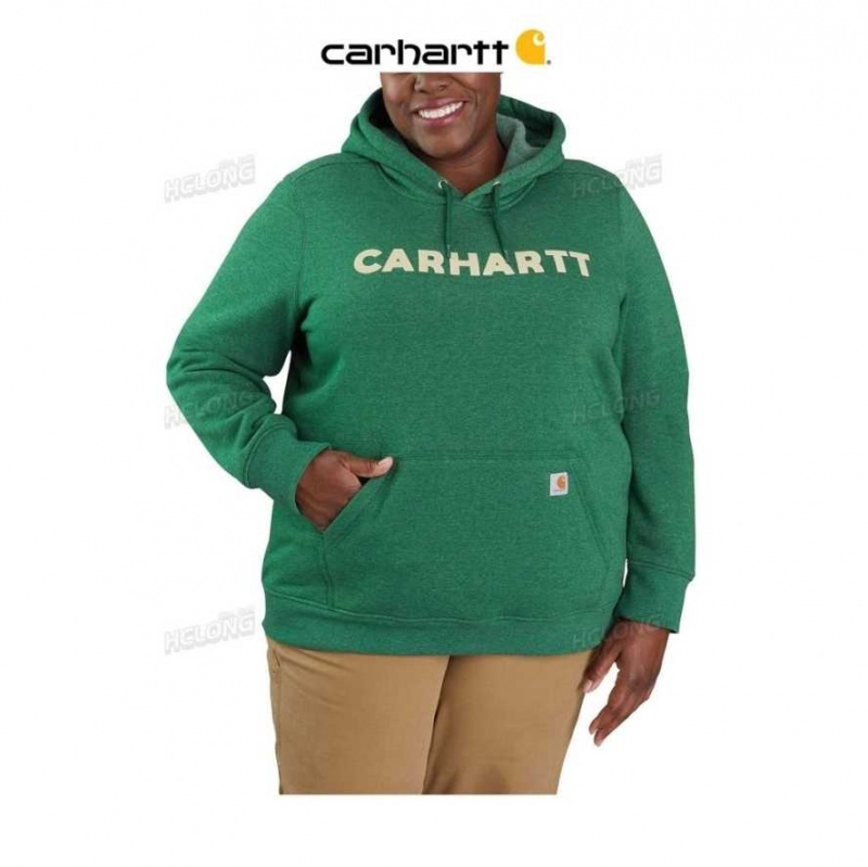 North Woods Heather Carhartt Relaxed Fit Midweight Logo Graphique Sweatshirt North Woods - Danmark WBD-1223882