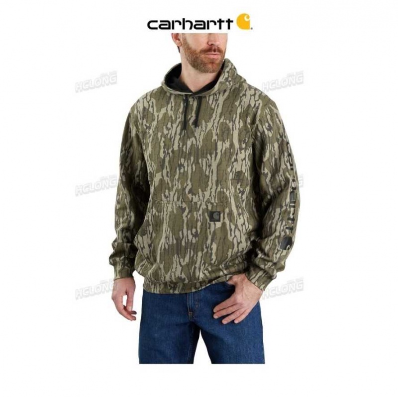 Camouflage Carhartt Loose Fit Midweight Camo Sleeve Graphique Sweatshirt - Danmark YCU-4035474