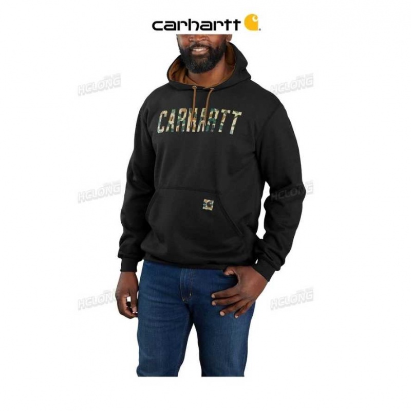 Noir Carhartt Loose Fit Midweight Camo Logo Graphique Sweatshirt - Danmark VWM-1430813