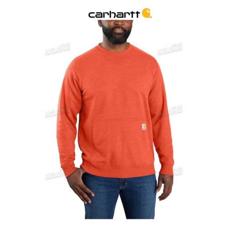 Orange Carhartt Force Relaxed Fit Legere Crewneck Sweatshirt - Danmark BZH-2184276