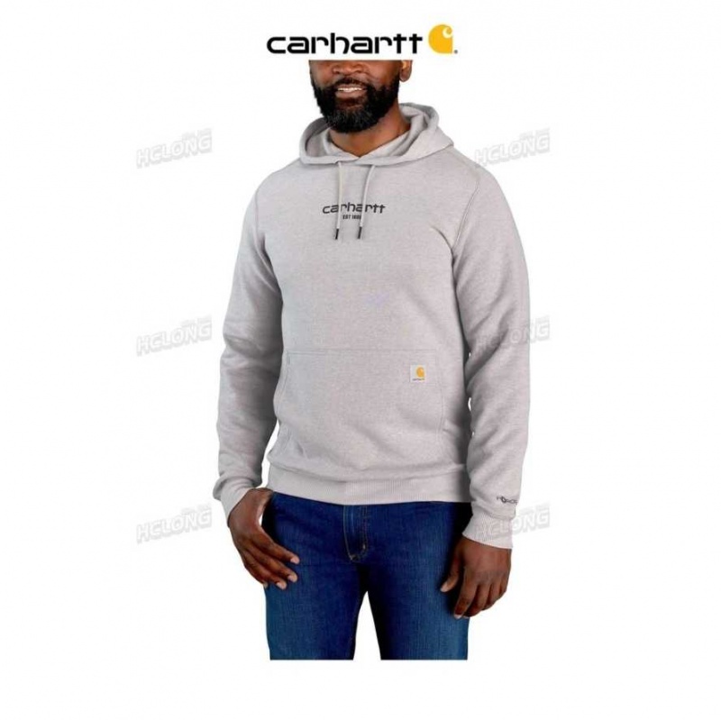 Asphalt Heather Carhartt Force Relaxed Fit Legere Logo Graphique Sweatshirt Asphalt - Danmark NYC-3234281