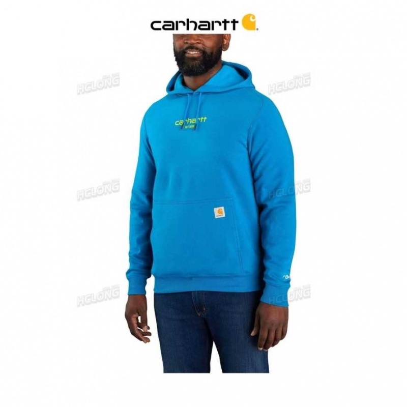 Bleu Carhartt Force Relaxed Fit Legere Logo Graphique Sweatshirt - Danmark MPC-2215268