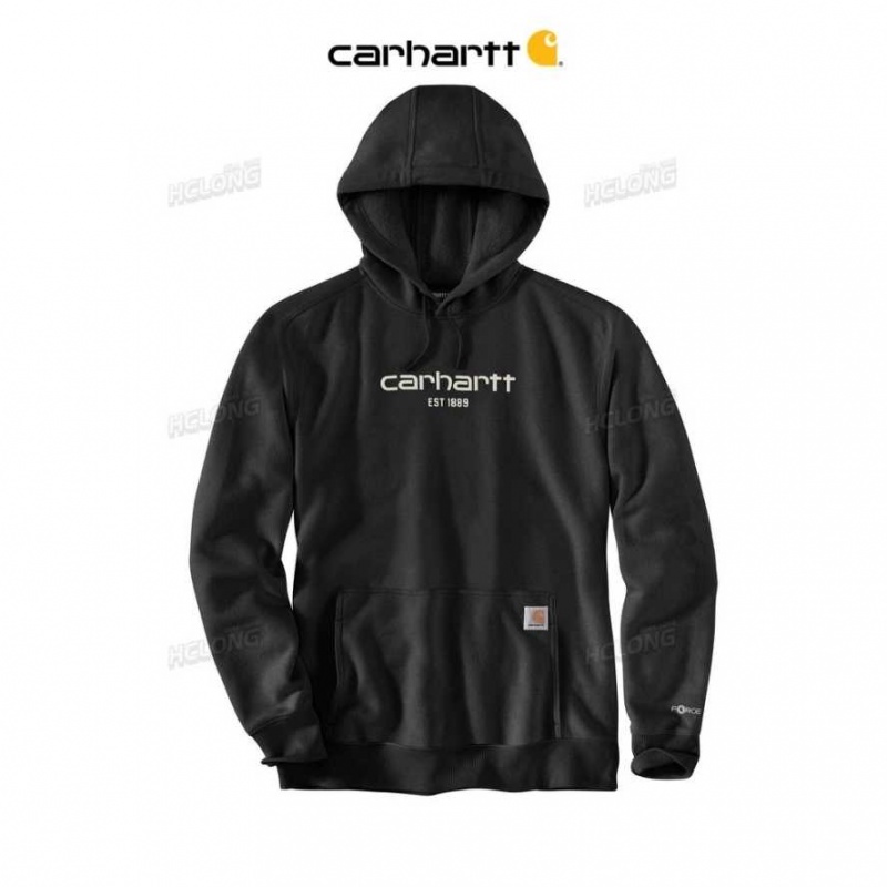 Noir Carhartt Force Relaxed Fit Legere Logo Graphique Sweatshirt - Danmark TBD-3610826