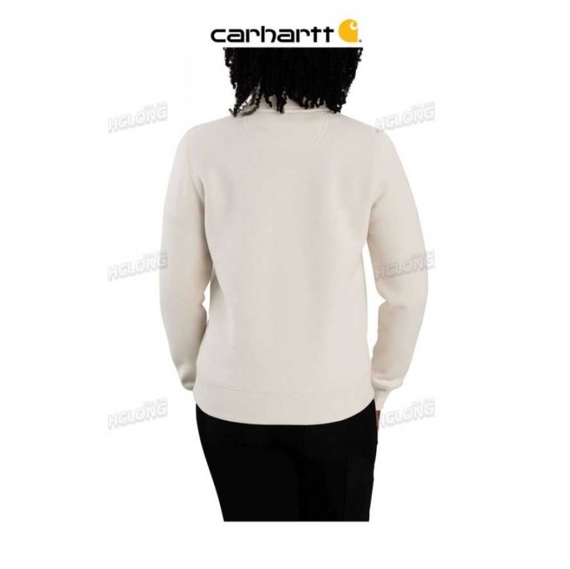 Malt Carhartt Relaxed Fit Midweight Quarter-Zip Sweatshirt - Danmark NIW-2688020