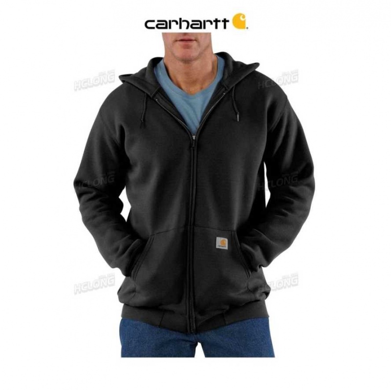 Noir Carhartt Loose Fit Midweight Full-Zip Sweatshirt - Danmark LBW-0001133