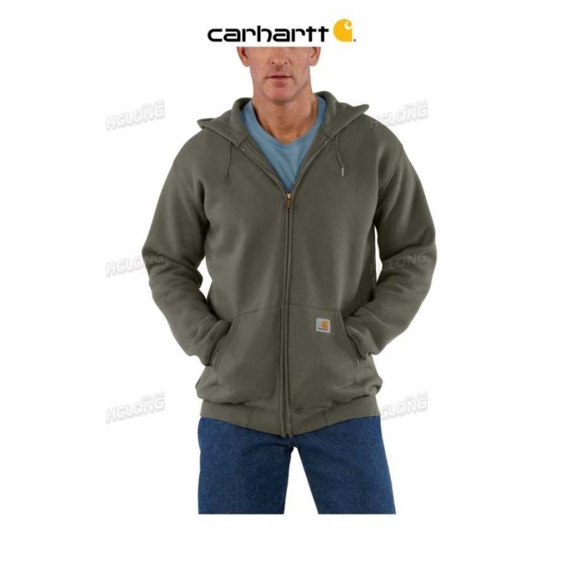 Moss Carhartt Loose Fit Midweight Full-Zip Sweatshirt - Danmark COZ-5927942