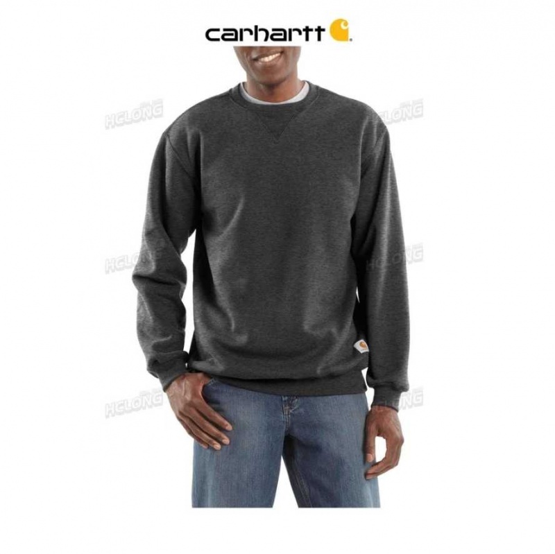 Carbon Heather Carhartt Midweight Crewneck Sweatshirt Carbon - Danmark DTG-6112284