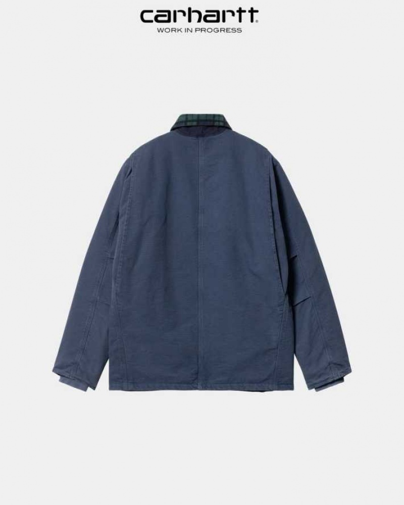 Bleu Carhartt Wip WIP x Quartersnacks OG Arctic Coat - Danmark GTZ-7669195